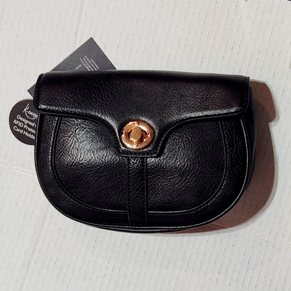 K. Carroll Accessories Bags K Carroll Rfid Black Faux Leather Med
